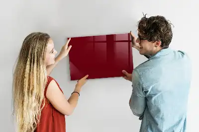 Magnetic dry erase board in burgundy