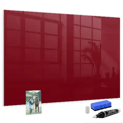 Magnetic dry erase board in burgundy