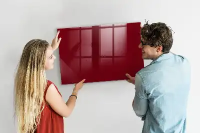 Magnetic dry erase board in burgundy