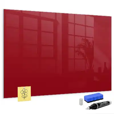 Magnetic dry erase board red