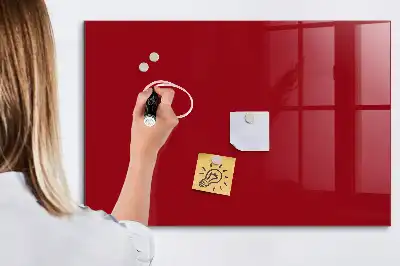 Magnetic dry erase board red