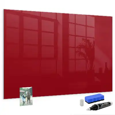 Magnetic dry erase board red