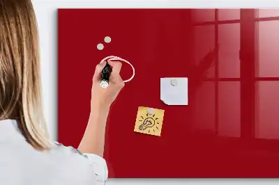 Magnetic dry erase board red