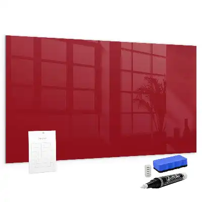 Magnetic dry erase board red