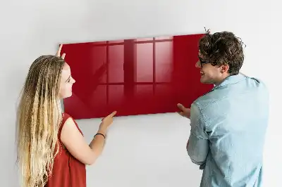 Magnetic dry erase board red