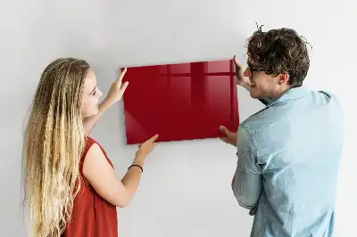 Magnetic dry erase board red
