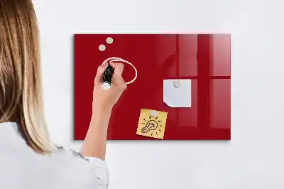Magnetic dry erase board red