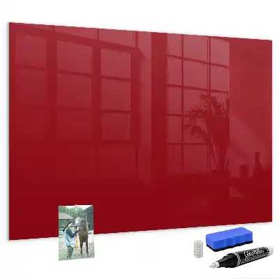 Magnetic dry erase board red