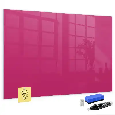 Magnetic dry erase board in intense pink