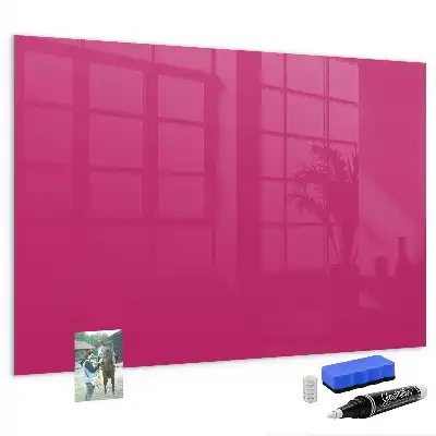 Magnetic dry erase board in intense pink