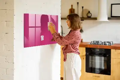 Magnetic dry erase board in intense pink