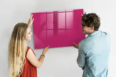 Magnetic dry erase board in intense pink