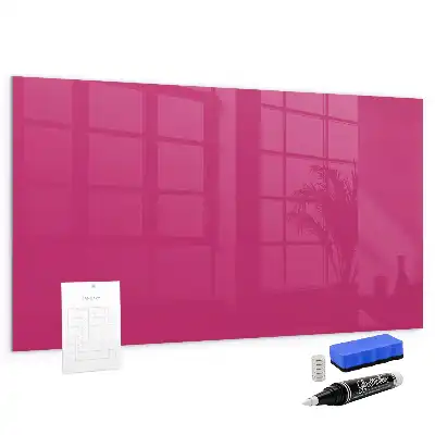Magnetic dry erase board in intense pink