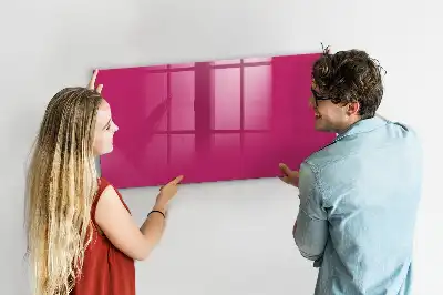 Magnetic dry erase board in intense pink