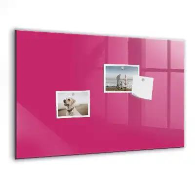 Magnetic dry erase board in intense pink