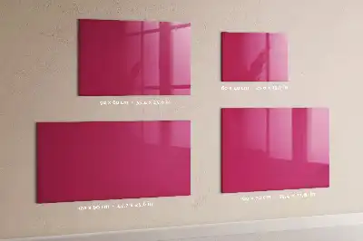 Magnetic dry erase board in intense pink