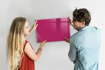 Magnetic dry erase board in intense pink