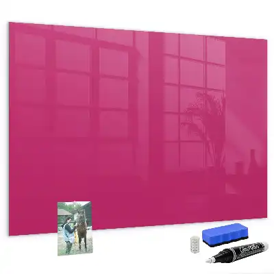 Magnetic dry erase board in intense pink