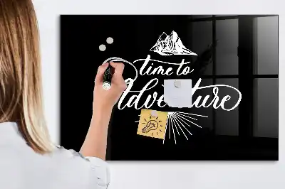 Magnetic dry erase board adventure design