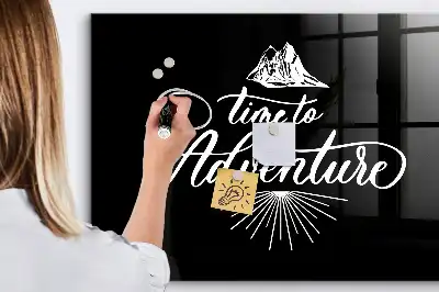 Magnetic dry erase board adventure design
