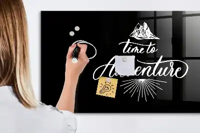 Magnetic dry erase board adventure design