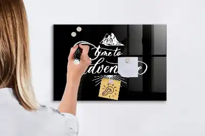 Magnetic dry erase board adventure design