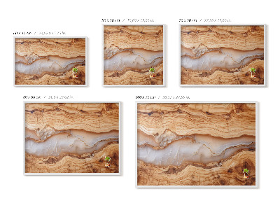 Magnetic board with white frame Wood structure with resin