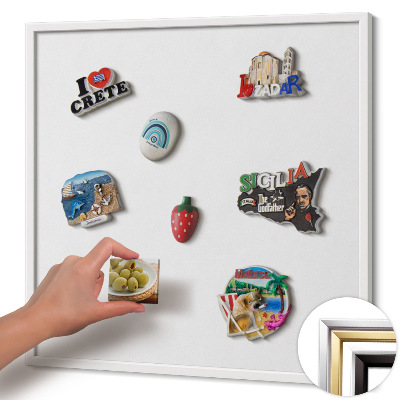 Magnetic board with white frame White color