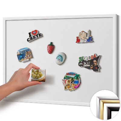 Magnetic board with white frame White color