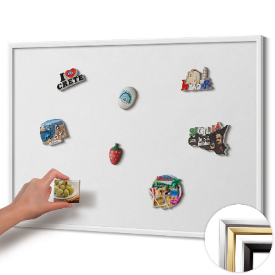 Magnetic board with white frame White color