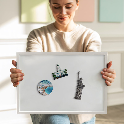 Magnetic board with white frame White color
