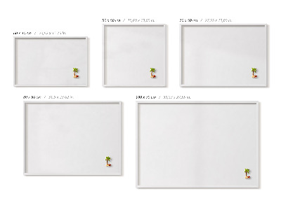 Magnetic board with white frame White color