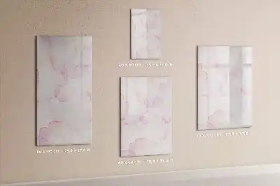 Magnetic writing board with watercolor petals design