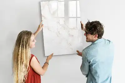 Magnetic writing board in elegant marble design