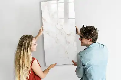 Magnetic writing board in elegant marble design
