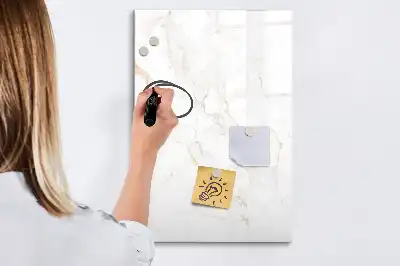 Magnetic writing board in elegant marble design
