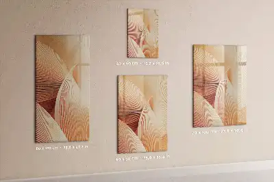 Magnetic writing board with an abstract wave pattern