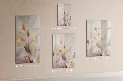 Magnetic dry erase board watercolor plants design