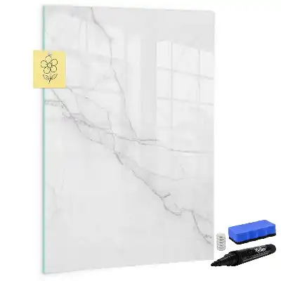 Magnetic writing board decorative marble design