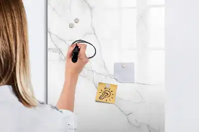 Magnetic writing board decorative marble design