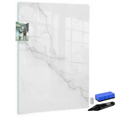Magnetic writing board decorative marble design