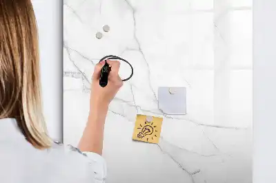Magnetic writing board decorative marble design