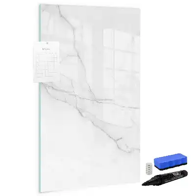Magnetic writing board decorative marble design