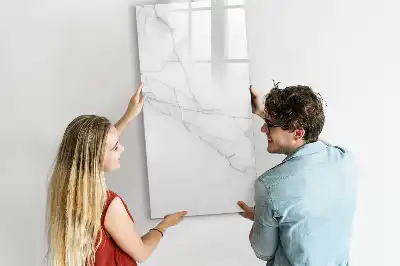 Magnetic writing board decorative marble design