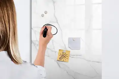 Magnetic writing board decorative marble design