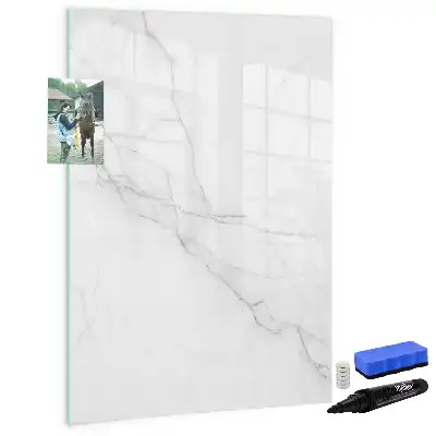 Magnetic writing board decorative marble design