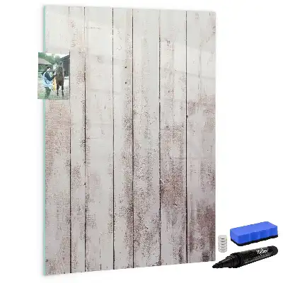 Magnetic dry erase board with wooden frame