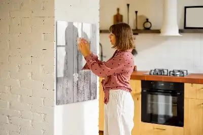 Magnetic dry erase board with wooden frame