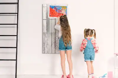 Magnetic dry erase board with wooden frame