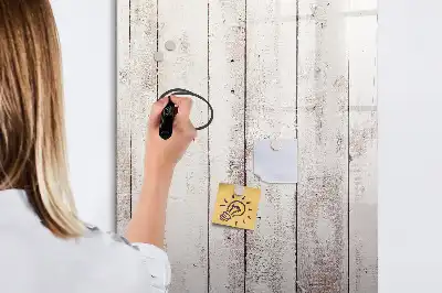 Magnetic dry erase board with wooden frame